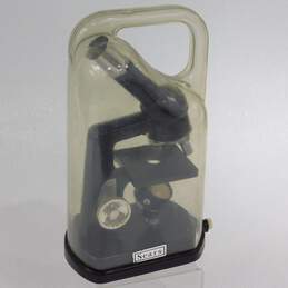 VTG Lionel Sears Microscope in Plastic Case 100x 200x 300x Untested