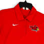 Womens Red Dri-Fit Illinois State Swimming & Diving Polo Shirt Size Small image number 3