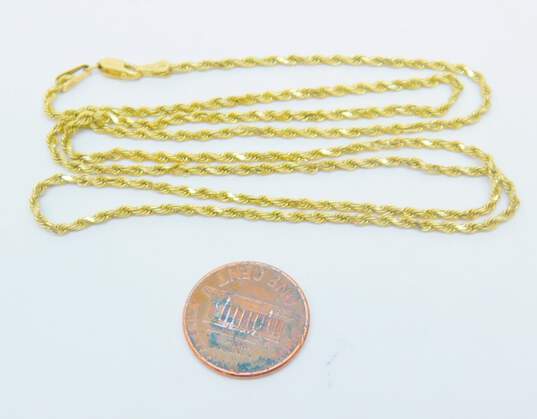 14K Gold Twisted Rope Chain Necklace 7.8g image number 5