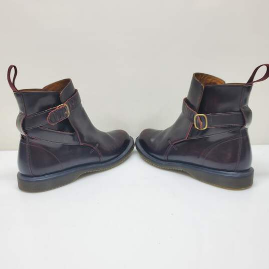 Dr. Martens Brown/Red Teresa Biker Boots Women's Size 8 image number 4