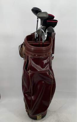 Lot Of 8 Dunlop TD Plus Right Handed Drivers Golf Clubs w/ Burgundy Bag
