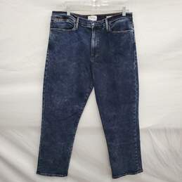 NWT Frame WM's Le High Straight Dark Blue Denim Jeans Size 34 x 26