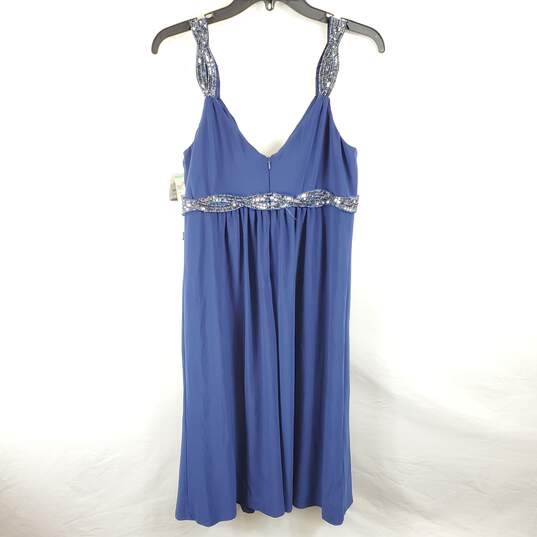 Jones New York Women Blue Sequin Dress Sz 8 NWT image number 7