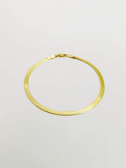 10K Yellow Gold Herringbone Chain Bracelet 1.9g alternative image