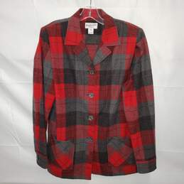 Pendleton 49er Wool Plaid Button Up Shirt Jacket Size M