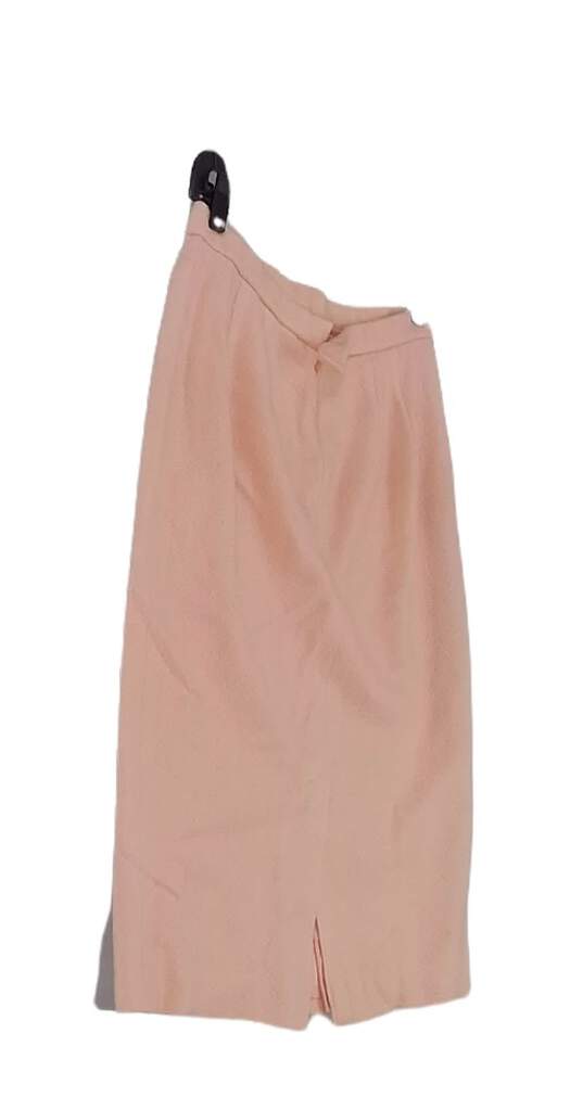 Womens Pink Flat Front Casual Pencil Skirt Size Small image number 2