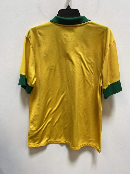 Nike Men Yellow Brazil Polo Shirt Soccer Jersey L image number 2