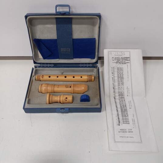 Flauto Dolce Wooden German Flute in Case image number 1