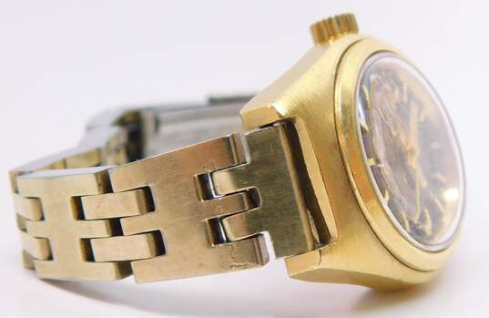 Vintage Consul Automatic 17 Jewels Swiss Gold Tone Stainless Steel Watch 57.5g image number 4