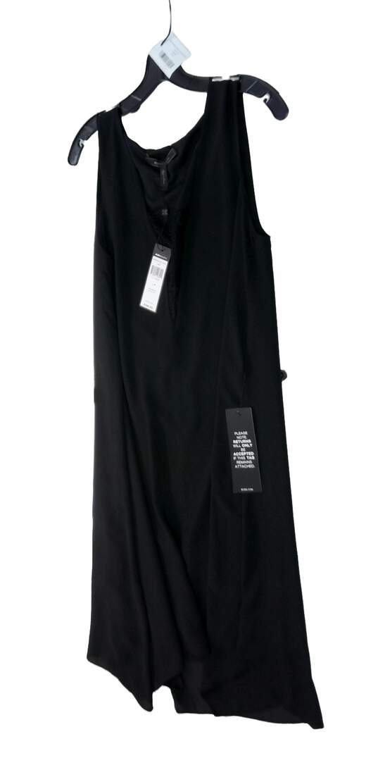 NWT Womens Black Sleeveless V Neck Shift Dress Size Medium image number 3