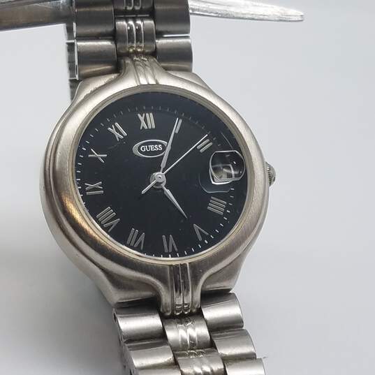 Vintage retro Guess Ladies Bangle and Bracelet Stainless Steel Quartz Watch Collection image number 5
