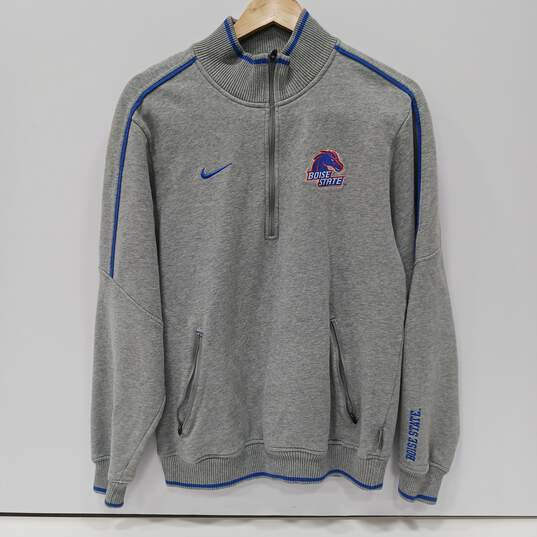 Men's Nike Boise State Grey Zip Up Jacket Size S image number 1