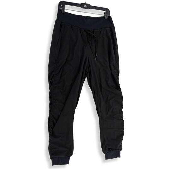 Womens Black Stretch Pockets Drawstring Ruched Jogger Pants Size 8T image number 1