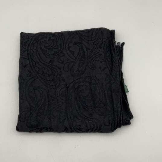 NWT Womens Black Paisley Print Warmer Rectangular Neck Scarf One Size image number 2