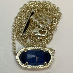 Designer Kendra Scott Gold-Tone Blue Stone Lobster Clasp Pendant Necklace alternative image