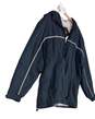 Mens Blue Long Sleeve Hooded Full Zip Winter Coat Jacket Size Medium image number 1