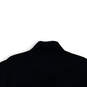 Womens Black Short Sleeve Collared Cropped Button-Up Shirt Size Large image number 4
