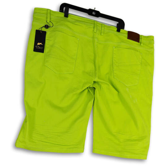 NWT Womens Green Denim Medium Wash Pockets Distressed Bermuda Shorts Sz 52 image number 2