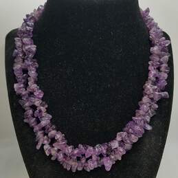 Amethyst Nugget 36inch Endless Necklace 86.6g
