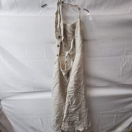 Reformation Beige Linen Dress Size 10 alternative image