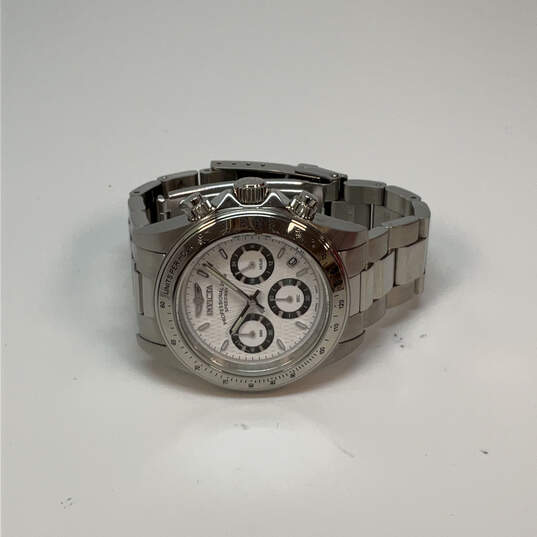 Designer Invicta Speedway 9211 Silver-Tone Chronograph Analog Wristwatch image number 4