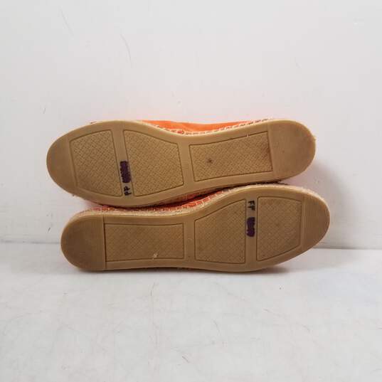 Tory Burch Orange & Pink Leather Espadrille Flats WM Size 10 M image number 4
