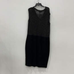NWT Womens Black Sequin Sleeveless Cowl Neck Bodycon Dress Size 18/20 alternative image