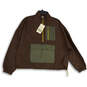 NWT Womens Brown Long Sleeve Half-Zip Windbreaker Jacket Size XL image number 1