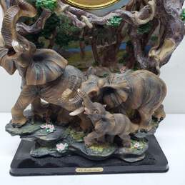 Quartz CK Collection Elephant Family in the Jungle Battery Powered Table Clock alternative image