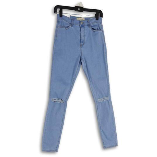 NWT Womens Blue Denim Super High Rise Skinny Leg Jegging Jeans Size 26 image number 1