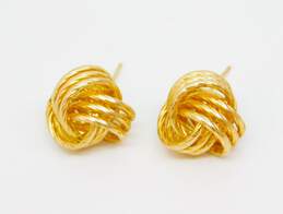 14K Yellow Gold Knot Post Earrings 1.7g alternative image