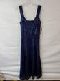 Laundry Shelli Segal Navy Blue Sequins Sleeveless Dress Size 2 image number 1