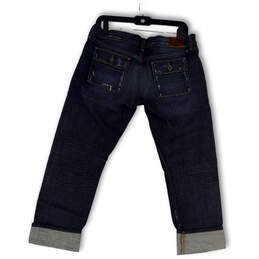 NWT Womens Blue Denim Distressed Pockets Straight Leg Cropped Jeans Sz 8/29 alternative image