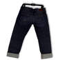 NWT Womens Blue Denim Distressed Pockets Straight Leg Cropped Jeans Sz 8/29 image number 2