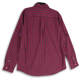NWT Mens Red Blue Plaid Stretch Long Sleeve Button-Up Shirt Size XL alternative image