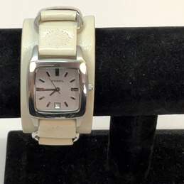 Designer Fossil Leather Adjustable Strap Square Analog Quartz Wristwatch