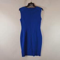 Pierri Women Blue Sheath Dress 6 NWT alternative image