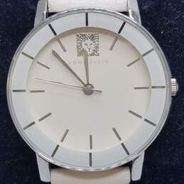Anne Klein 33mm WR 100 Round White Case Stainless Steel Watch alternative image