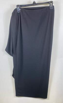 Donna Karan Womens Black Asymmetrical Hem Elastic Waist Maxi Skirt Size Small alternative image