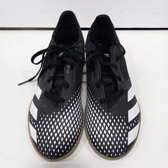 Adidas Women's Black Leather Indoor Soccer Shoes Size 6 image number 1