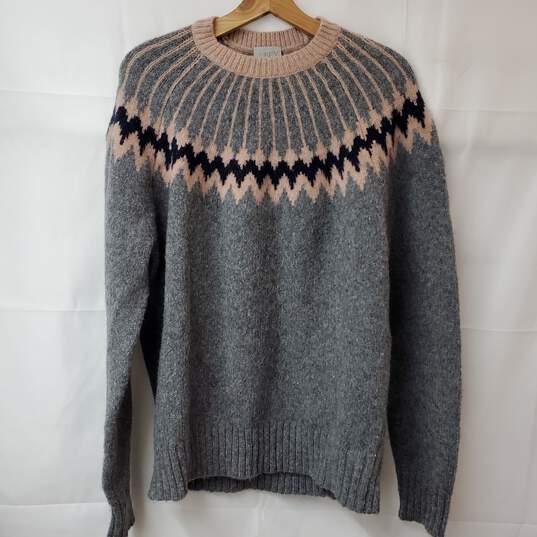 Jason Grey Wool Blend Pullover Sweater Men's L NWT image number 1