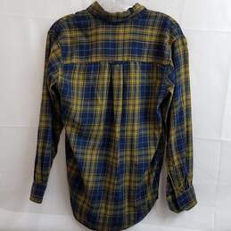 Vintage Plaid Pendleton Blue/Yellow Long Sleeved Flannel Button Up Shirt Size S alternative image