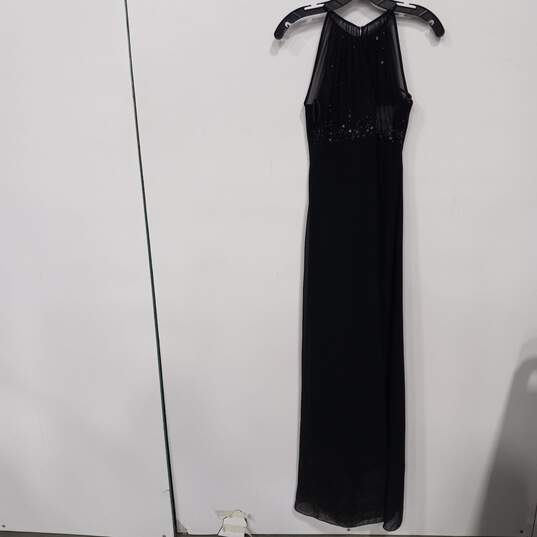 David's Bridal Women's Michaelangelo Rouched Sheer Sequin Chiffon Dress Size 2 image number 1
