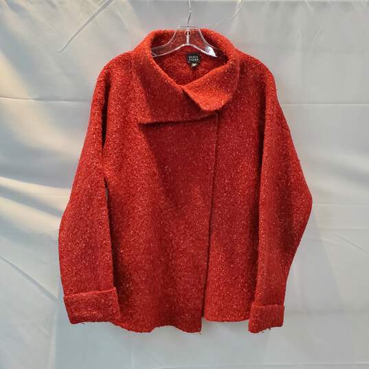Eileen Fisher Alpaca/Wool/Silk Blend Sweater Jacket Women's Size S image number 1