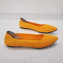 Rothys Yellow Knit Pointed Toe Flats Women's Size 7.5 alternative image