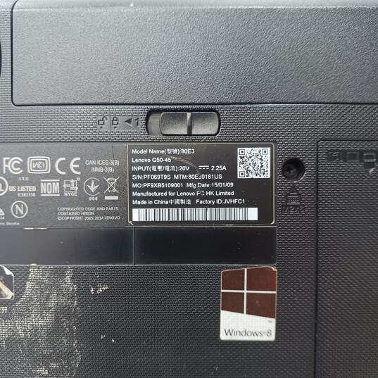 Lenovo Laptop G50-45 Model 80E3 (HDD Specs: 500GB RPM5400) image number 6