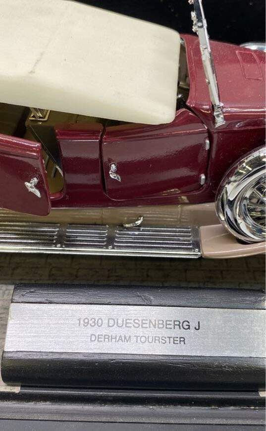 Franklin Mint 1930 Duesenberg J Derham Tourster-1/24 Maroon for Parts or Repair image number 6