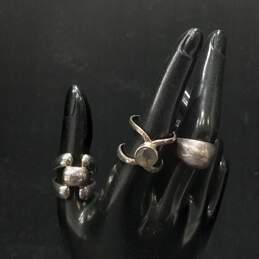 Bundle of 3 Sterling Silver Rings Size 7.75