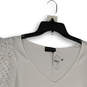 NWT Womens White Short Sleeve V-Neck Pullover Blouse Top Size 14/16 image number 3
