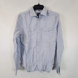 Armani Exchange Men Purple Cotton Button Up Shirt Sz S